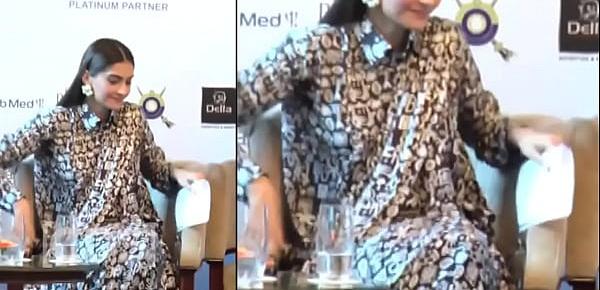  Sonam Kapoor Boobies Exposed, Wardrobe Malfunction Video !! HD